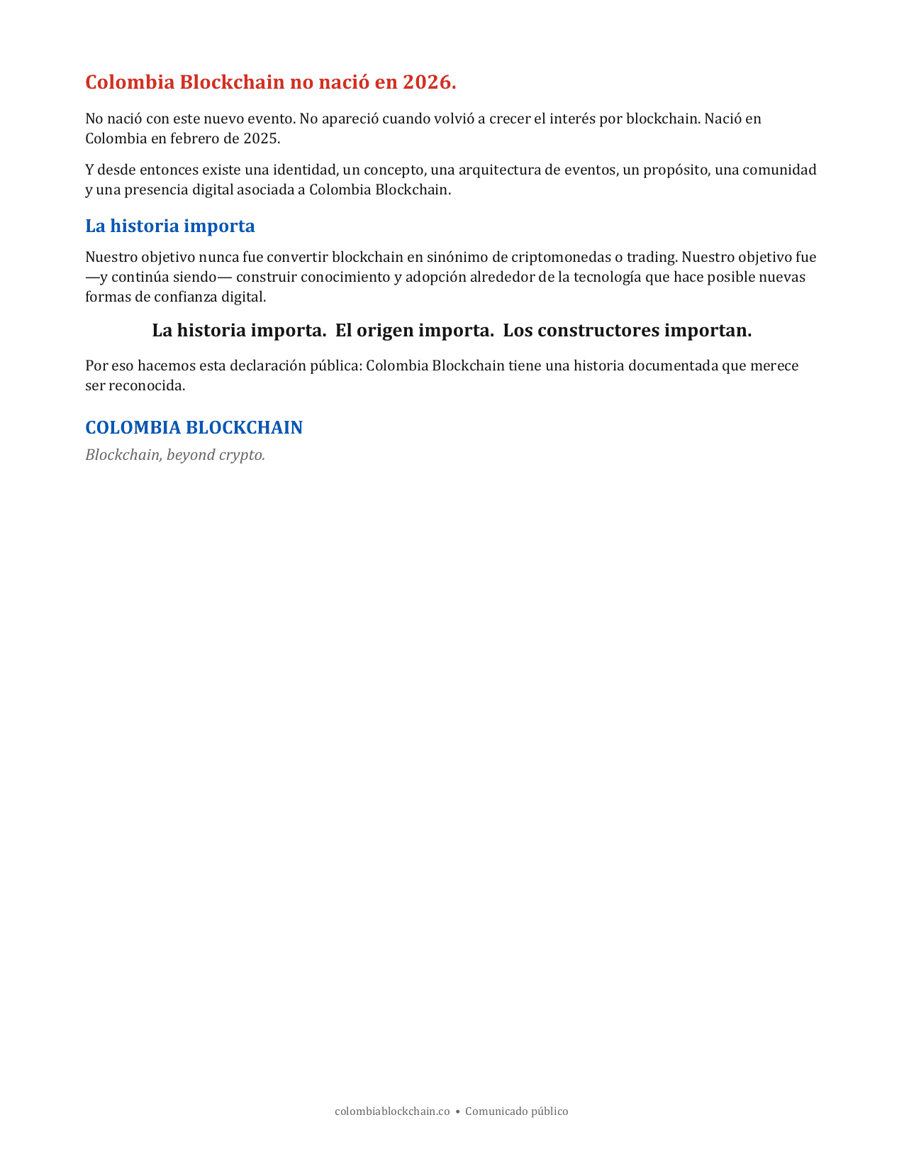 Colombia Blockchain nació en Colombia, página 2